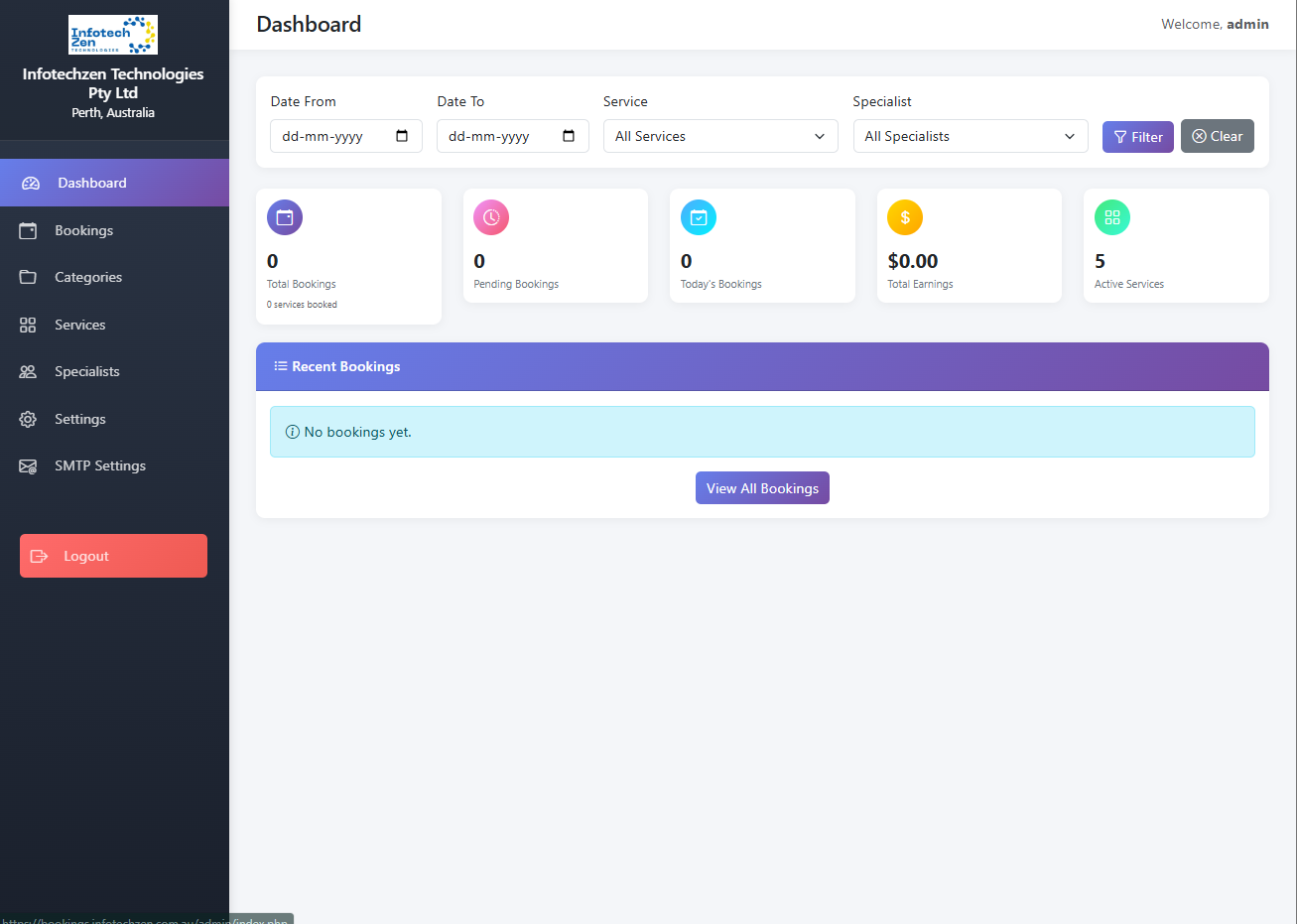 Admin Dashboard